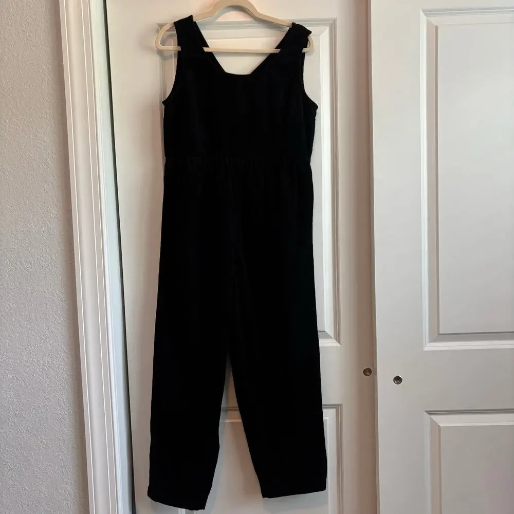 Lucy & Yak Black Corduroy Pinafore Jumpsuit - Picture 2 of 16